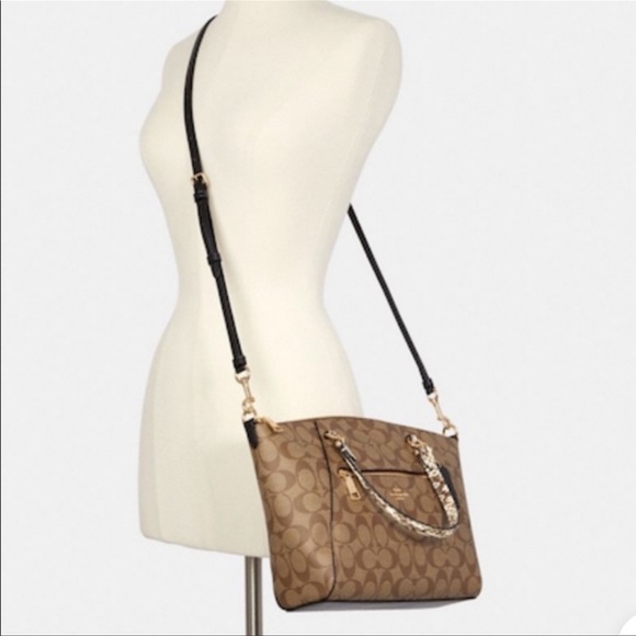 Coach Satchel In Colorblock Signature Canvas - Picture 1 of 10